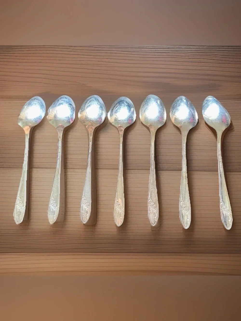 Oneida Vintage Set Of 7‎ Tudor Plate Community Queen Bess II Teaspoons 6”